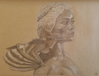 Drawing of Game of Thrones, Khaleesi from the series Beauty and Beast