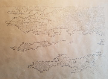 Handdrawn map of forest region in north western Catalpa called Lavimea